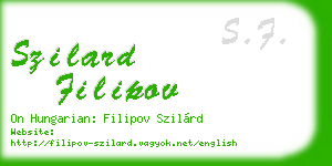 szilard filipov business card